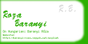 roza baranyi business card